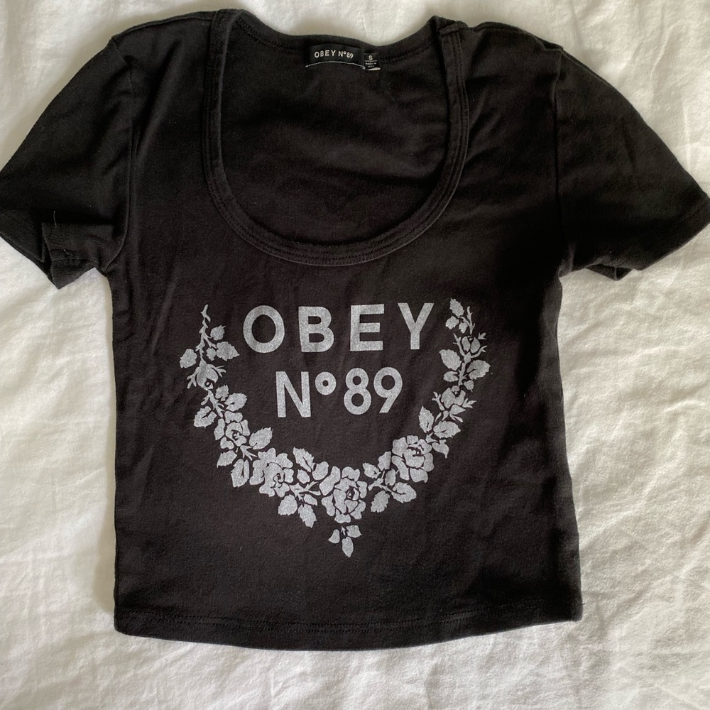 Obey crop top